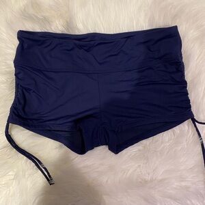 Athleta Gap spandex navy shorts w/ side ties small